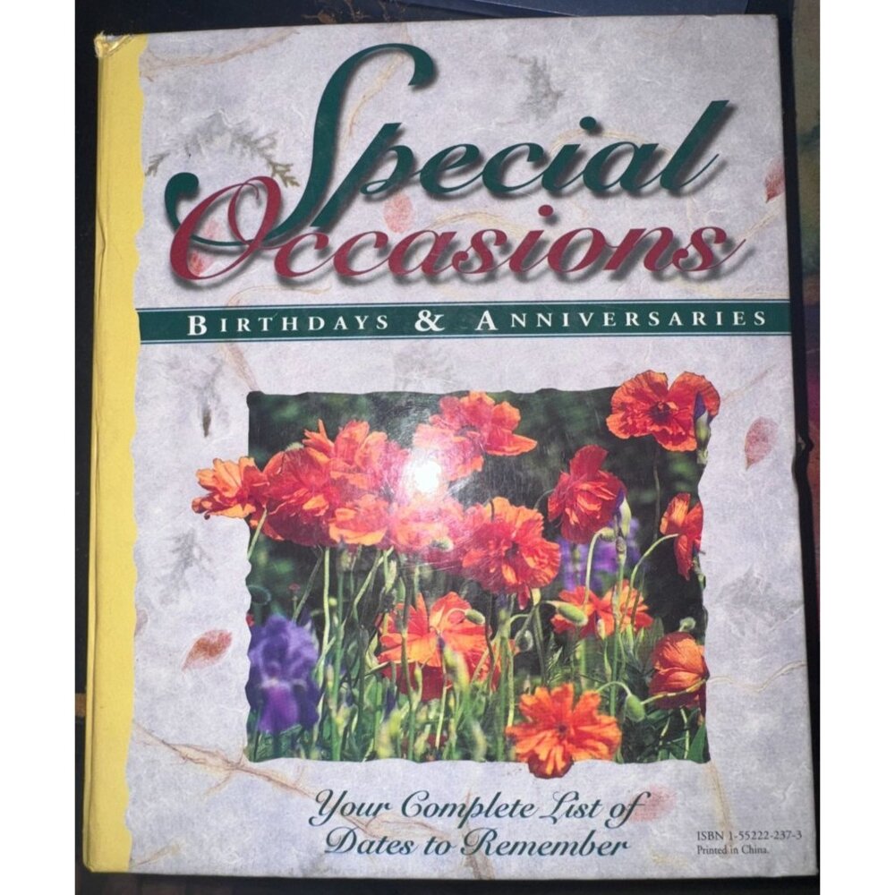 Address & Telephone Book And Special Occasions Birthdays & Anniversaries Hardcov